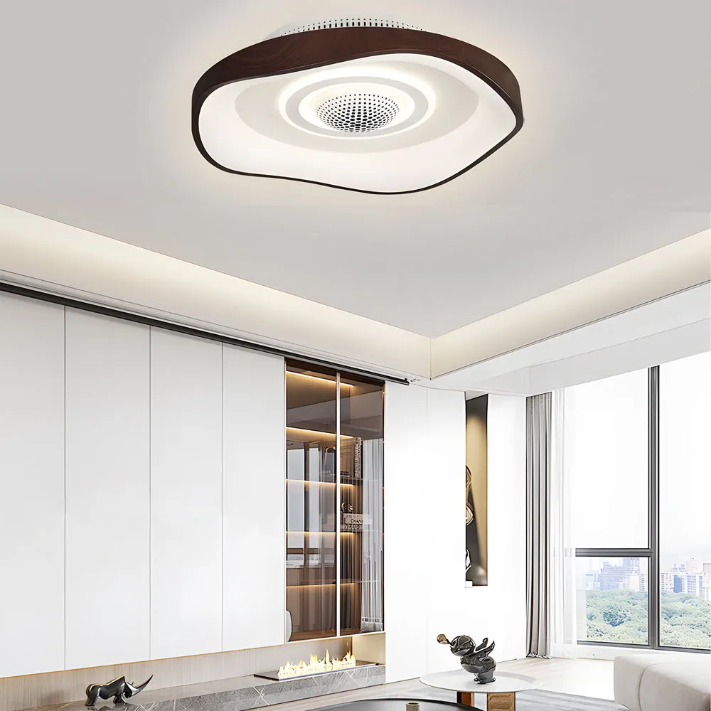 20'' Modern Round Bladeless Ceiling Fan with Dimmable LED Light