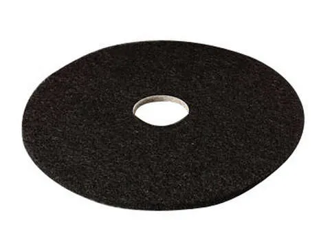 3M 17 in. D Non-Woven Natural/Polyester Fiber Floor Pad Disc Black, Pack of 5