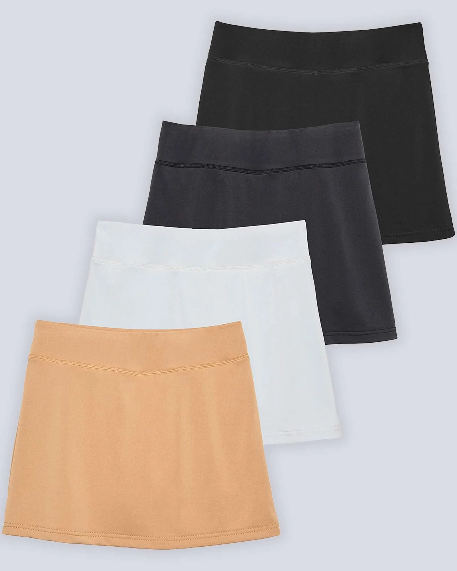 4 Pack: Girls' Active Skirt with Bike Short Lining