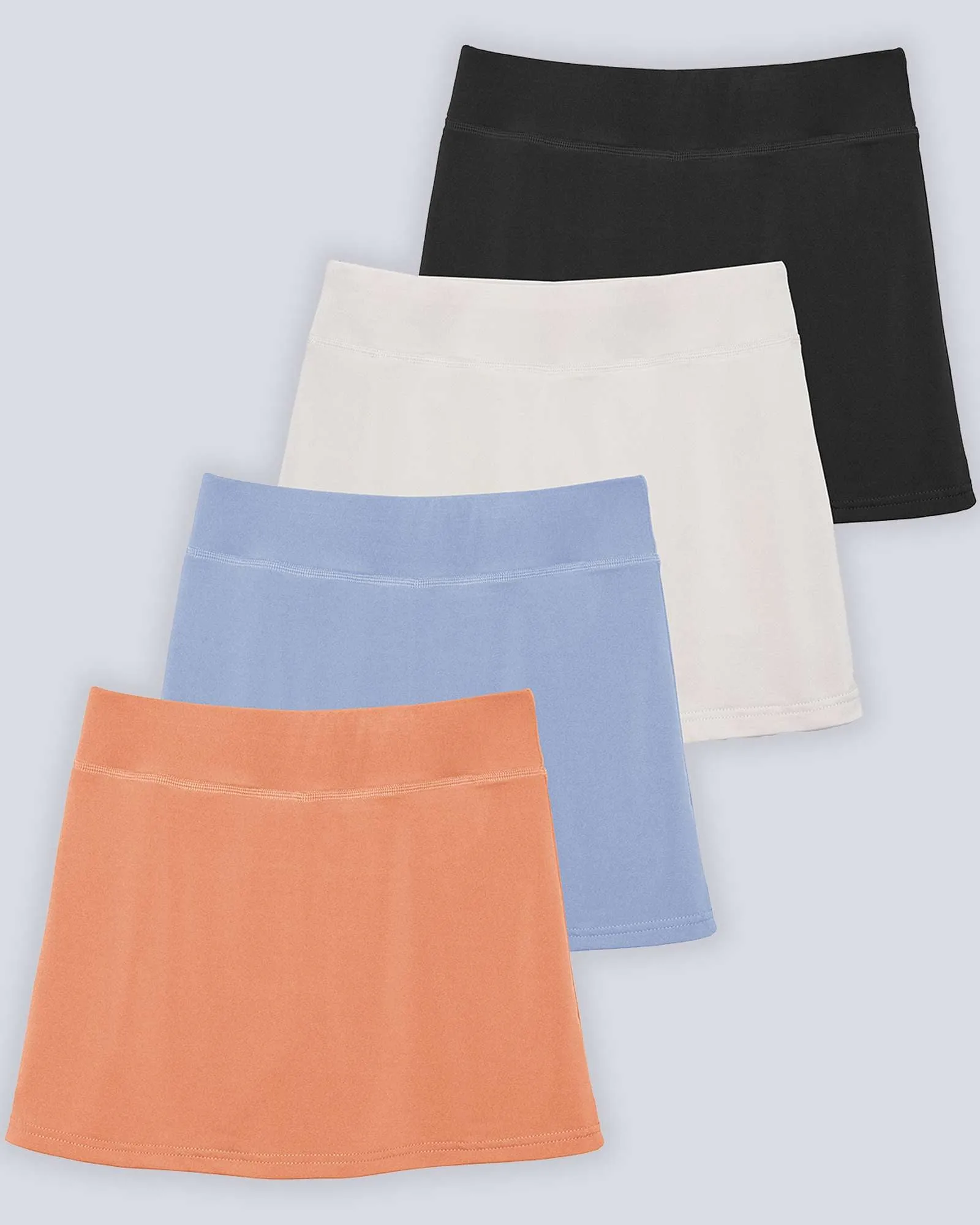 4 Pack: Girls' Active Skirt with Bike Short Lining