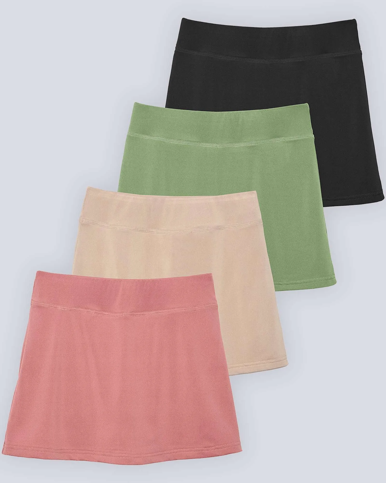 4 Pack: Girls' Active Skirt with Bike Short Lining