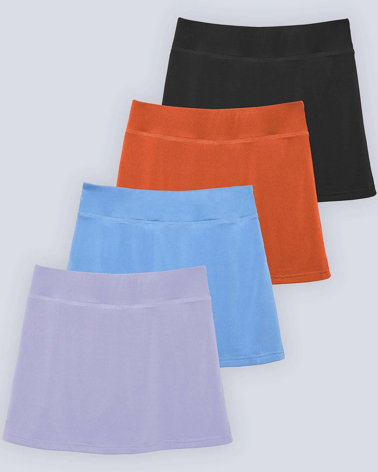 4 Pack: Girls' Active Skirt with Bike Short Lining