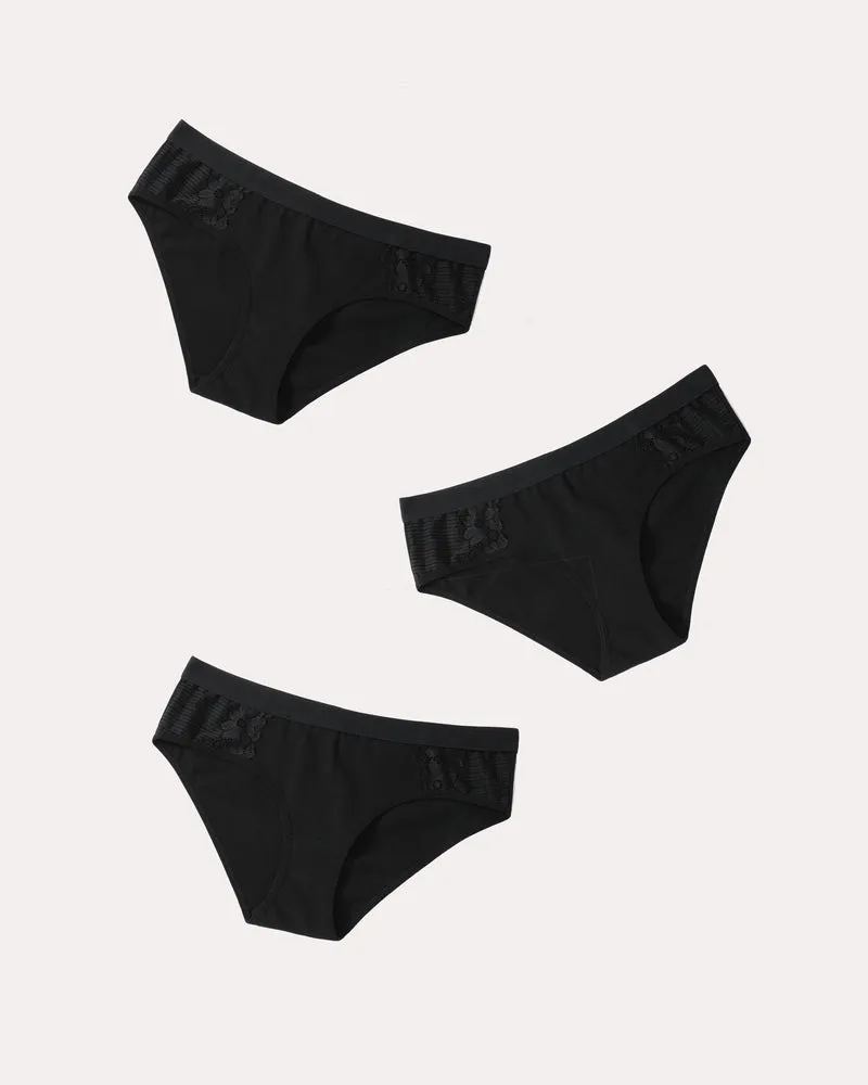 4 Pcs-Cotton Hipster Tanga Brief Bikini Panties