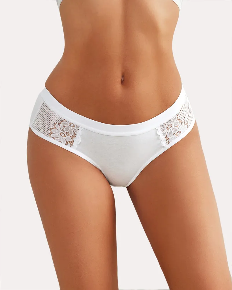 4 Pcs-Cotton Hipster Tanga Brief Bikini Panties