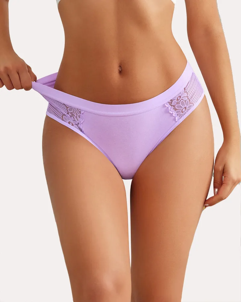 4 Pcs-Cotton Hipster Tanga Brief Bikini Panties