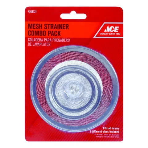 Ace 2-1/4 in. D Stainless Steel Stainless Steel Mesh Strainer