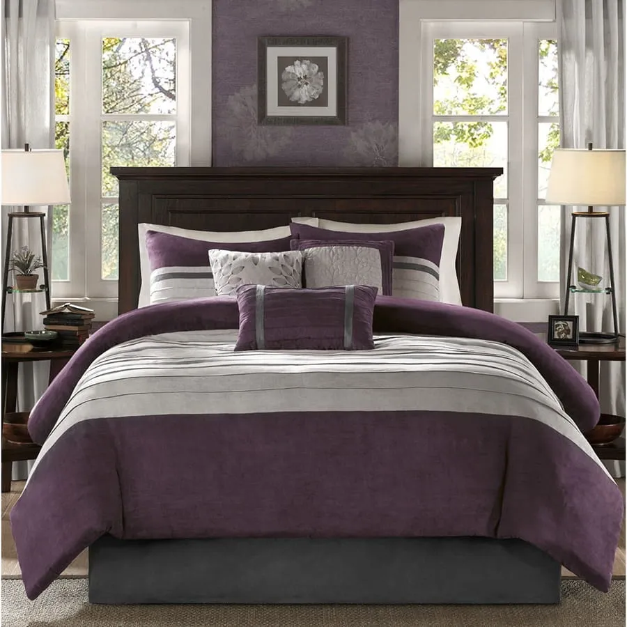 Akurle Purple Full 7pc Comforter Set