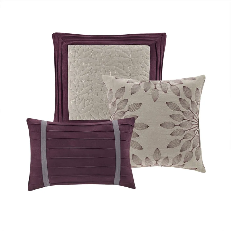 Akurle Purple Full 7pc Comforter Set