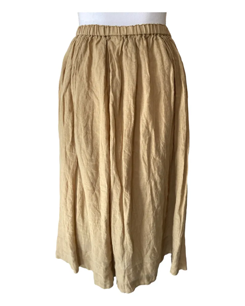 Alex Mill Kelsy Skirt in Vintage Khaki Linen, XL