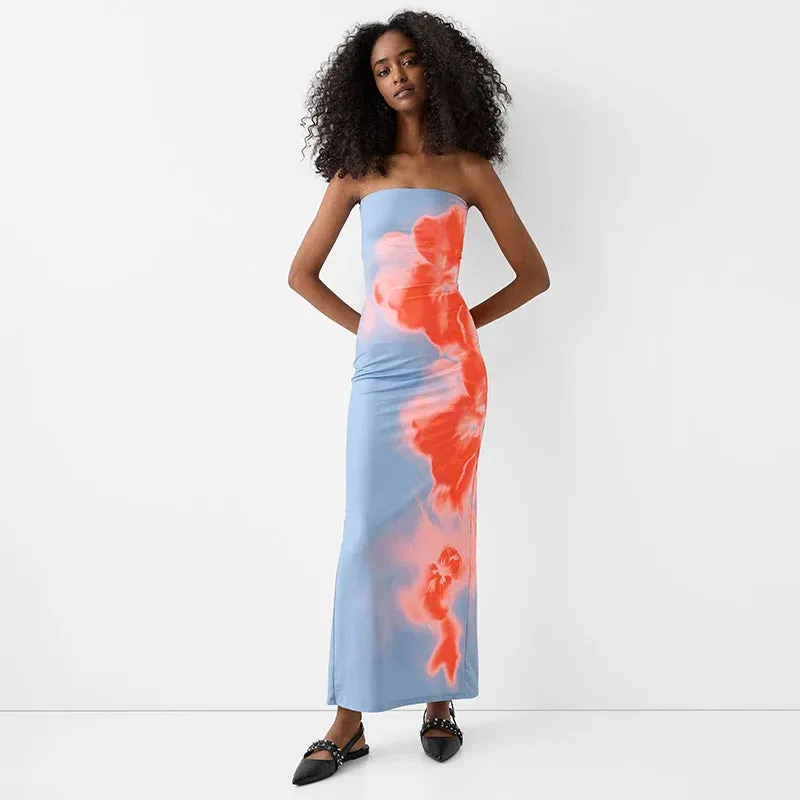 Alluring Vibrant Playful Chic Elegant Stretchy Sensational Maxi Dress