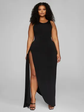 Angelique Side Slit Knit Maxi Dress - Leslie Sidora x FTF