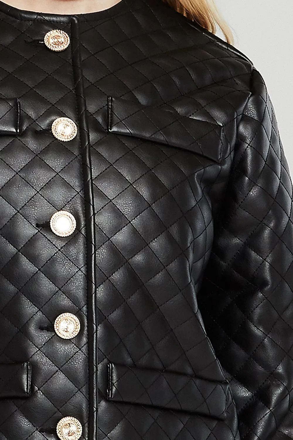 Aurora Quilted Pleather Jacket