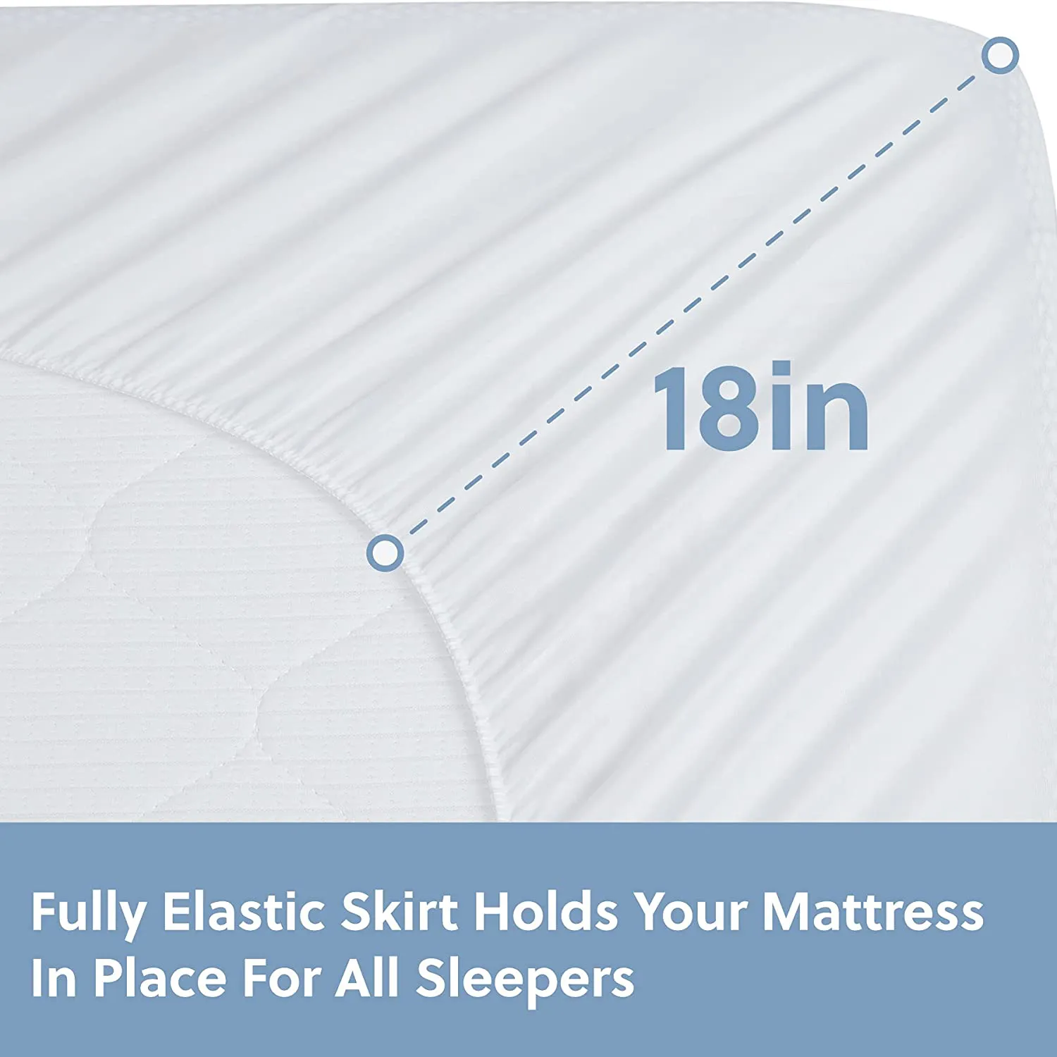 Bedsure Queen Mattress Pad Breathable - Breathable Cooling Mattress Pad Bedding Quilted Cool Mattress Cover Deep Pocket Fits Up to 18 inches Blue (Queen 60x80)