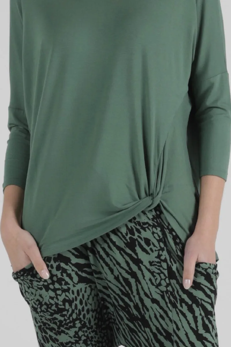 Betty Basics - Atlanta 3/4 Sleeve Top - Sage