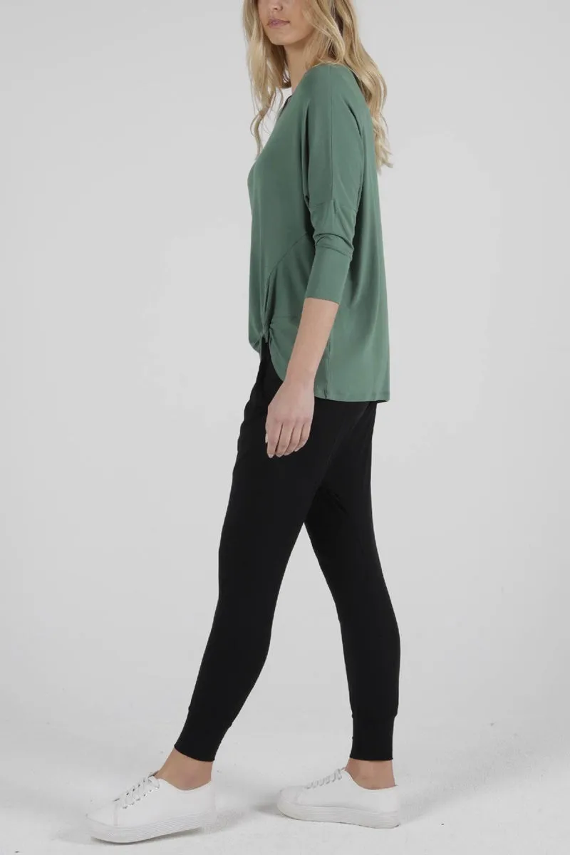 Betty Basics - Atlanta 3/4 Sleeve Top - Sage