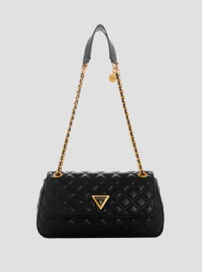 Black Giully Quilted Crossbody Bag