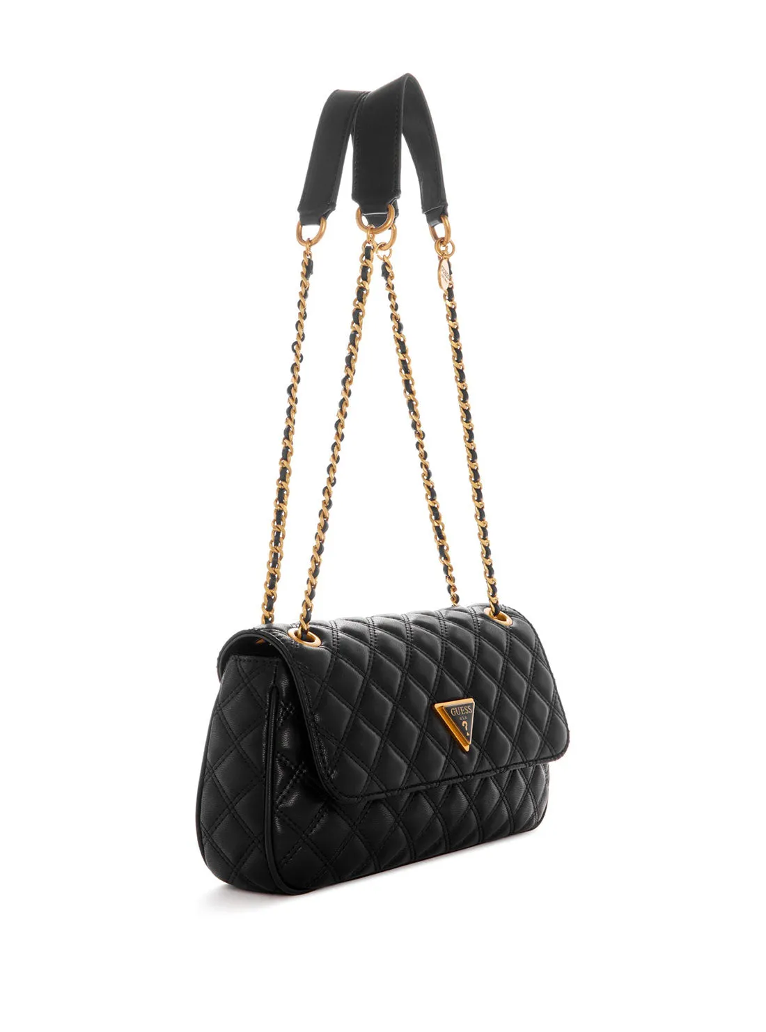 Black Giully Quilted Crossbody Bag