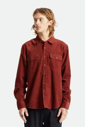 Bowery Corduroy L/S Flannel - Dark Brick