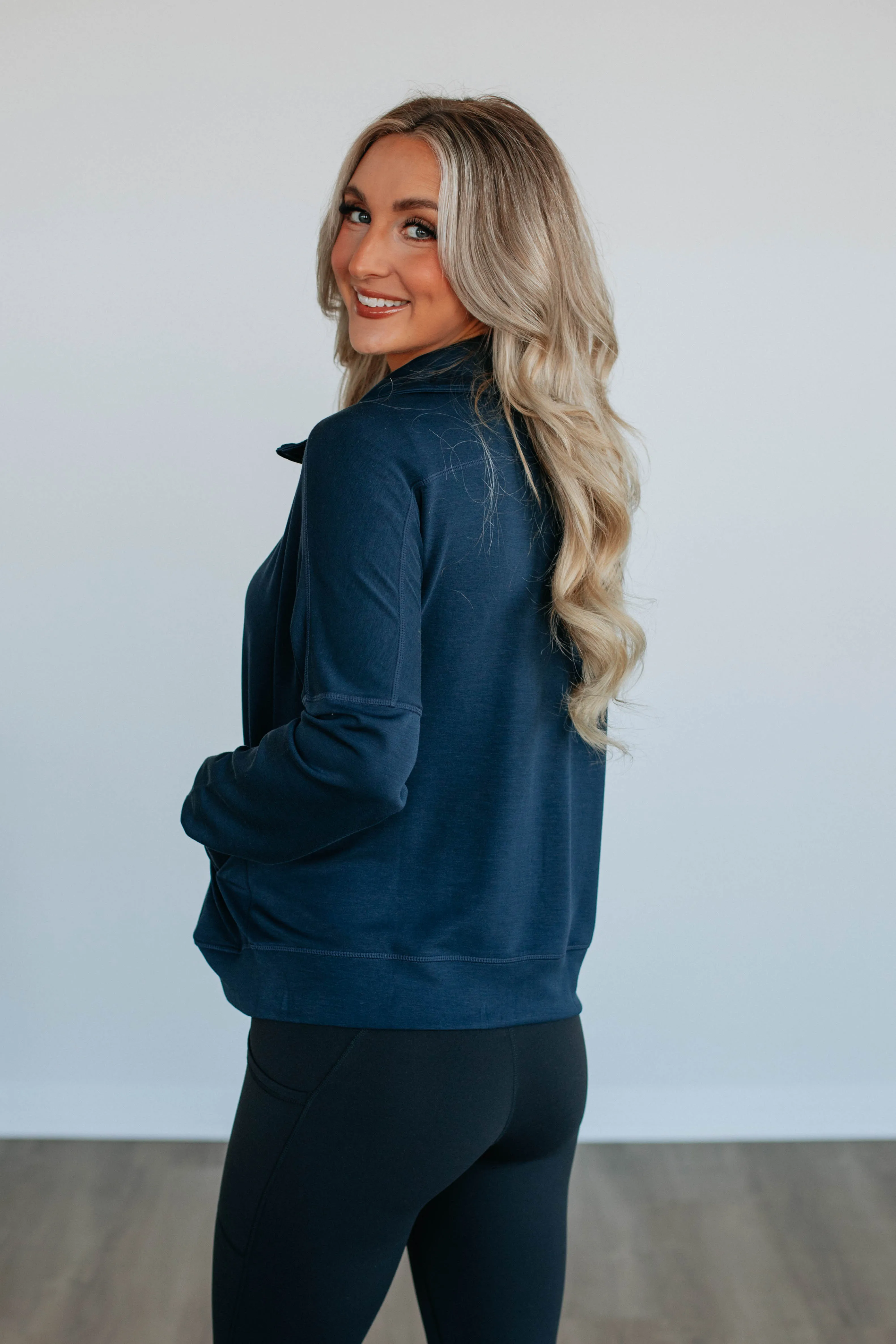 Breckyn Zip-Up Jacket - Navy