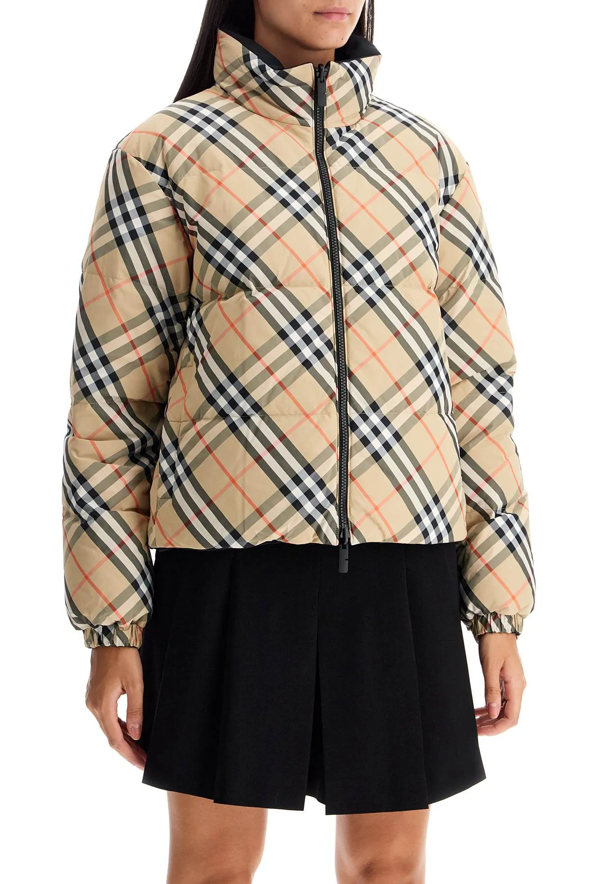 BURBERRY short reversible down jacket