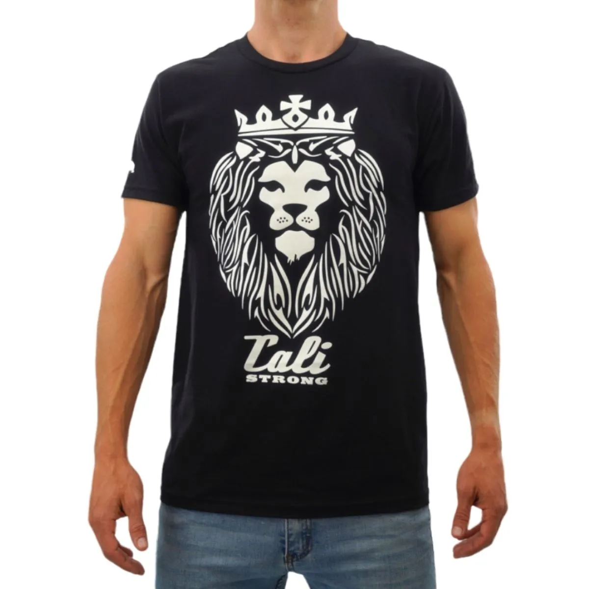 CALI Strong King Rasta Black T-shirt Glow in the Dark