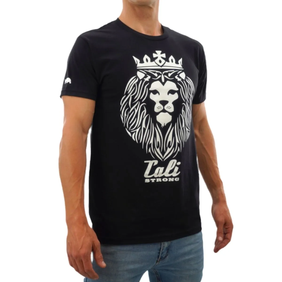 CALI Strong King Rasta Black T-shirt Glow in the Dark