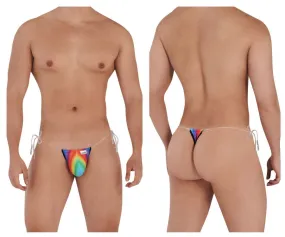 CandyMan 99571 Invisible Strap Micro G-String Rainbow Print