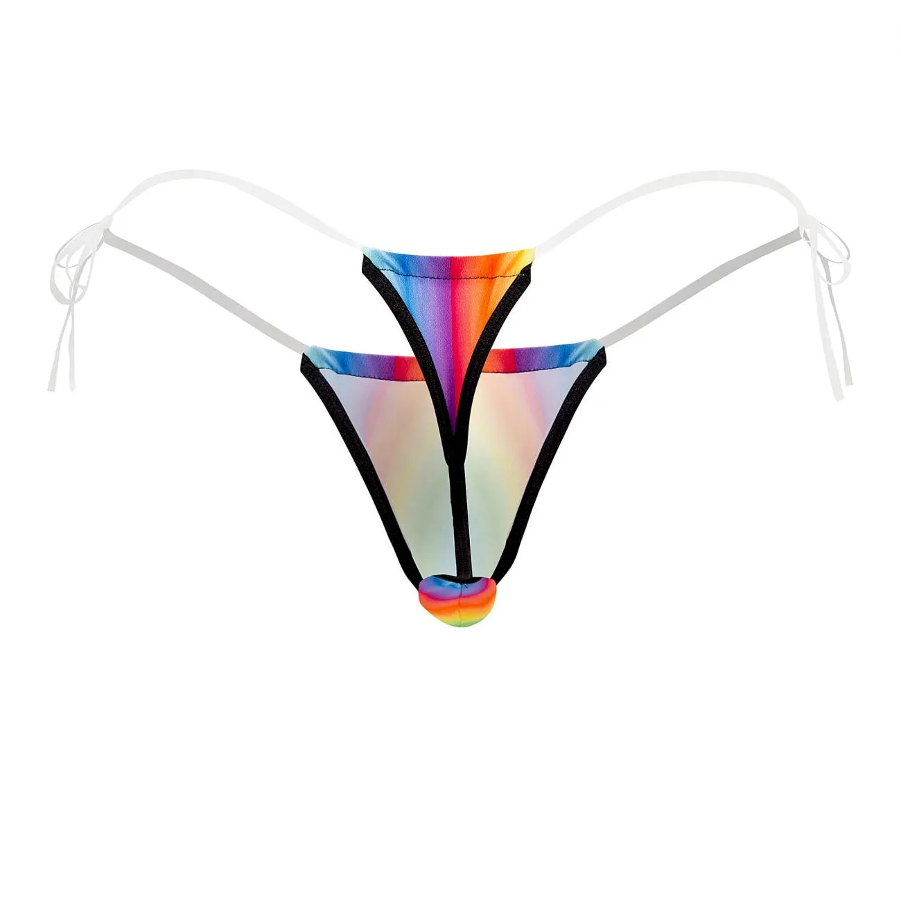 CandyMan 99571 Invisible Strap Micro G-String Rainbow Print