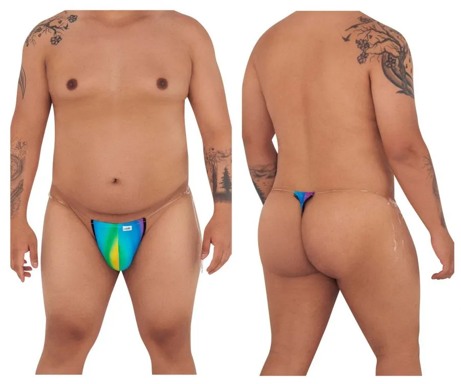 CandyMan 99571X Invisible Micro G-String Color Rainbow Prints