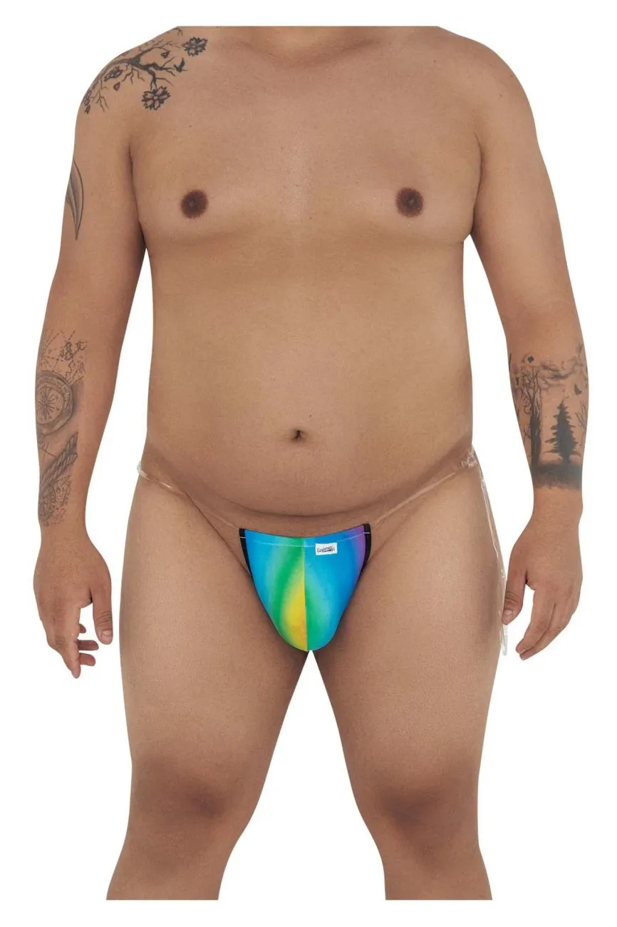 CandyMan 99571X Invisible Micro G-String Color Rainbow Prints