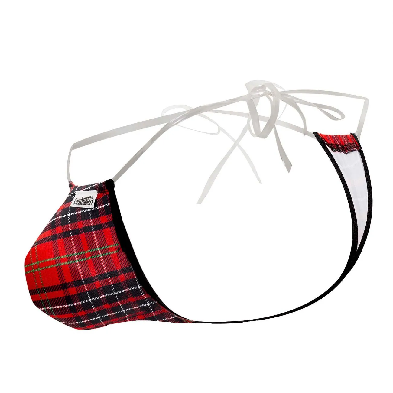 CandyMan 99571X Invisible Strap Micro G-String Red Print Plus Sizes