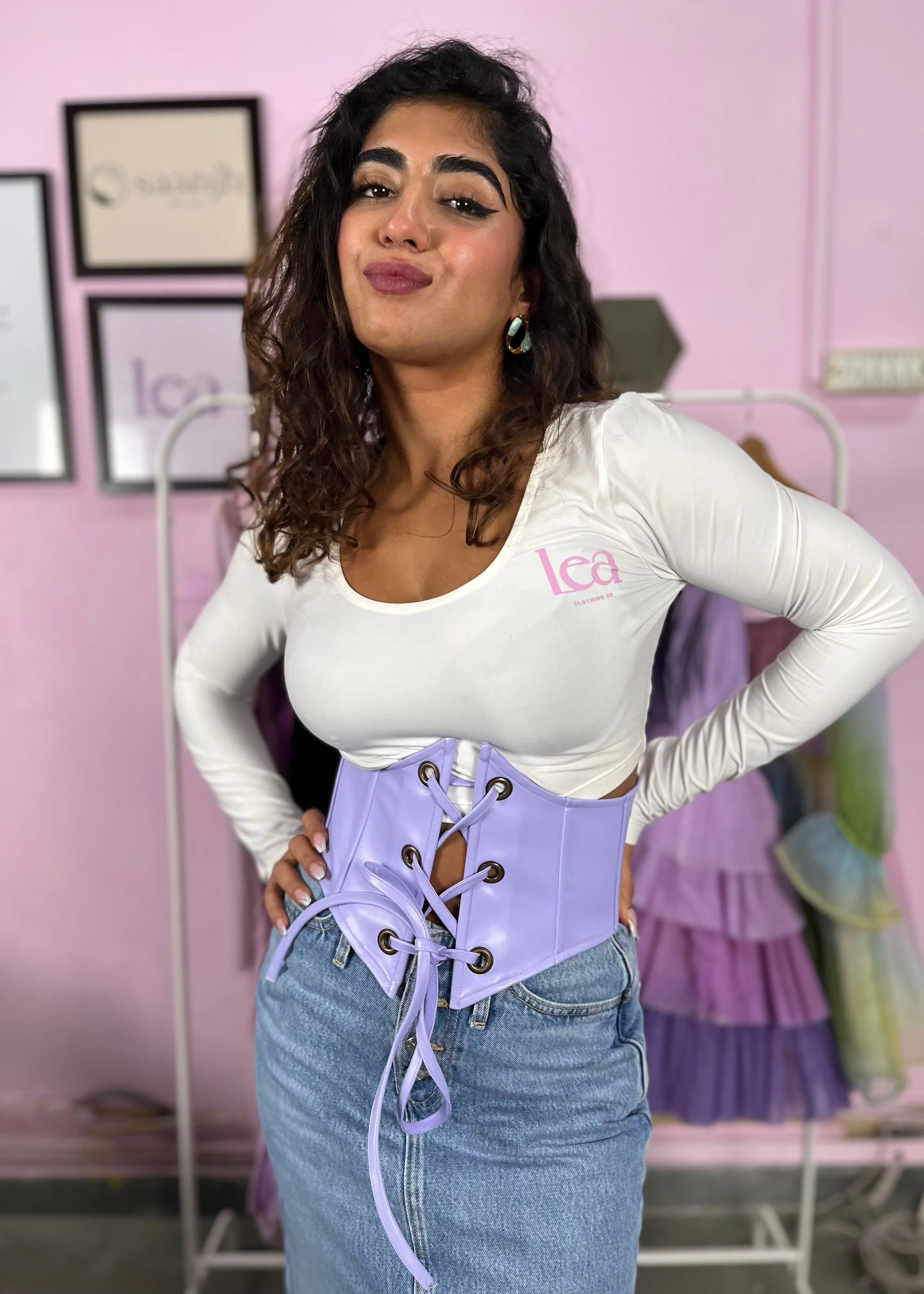 Cassidy Lavender Corset Belt