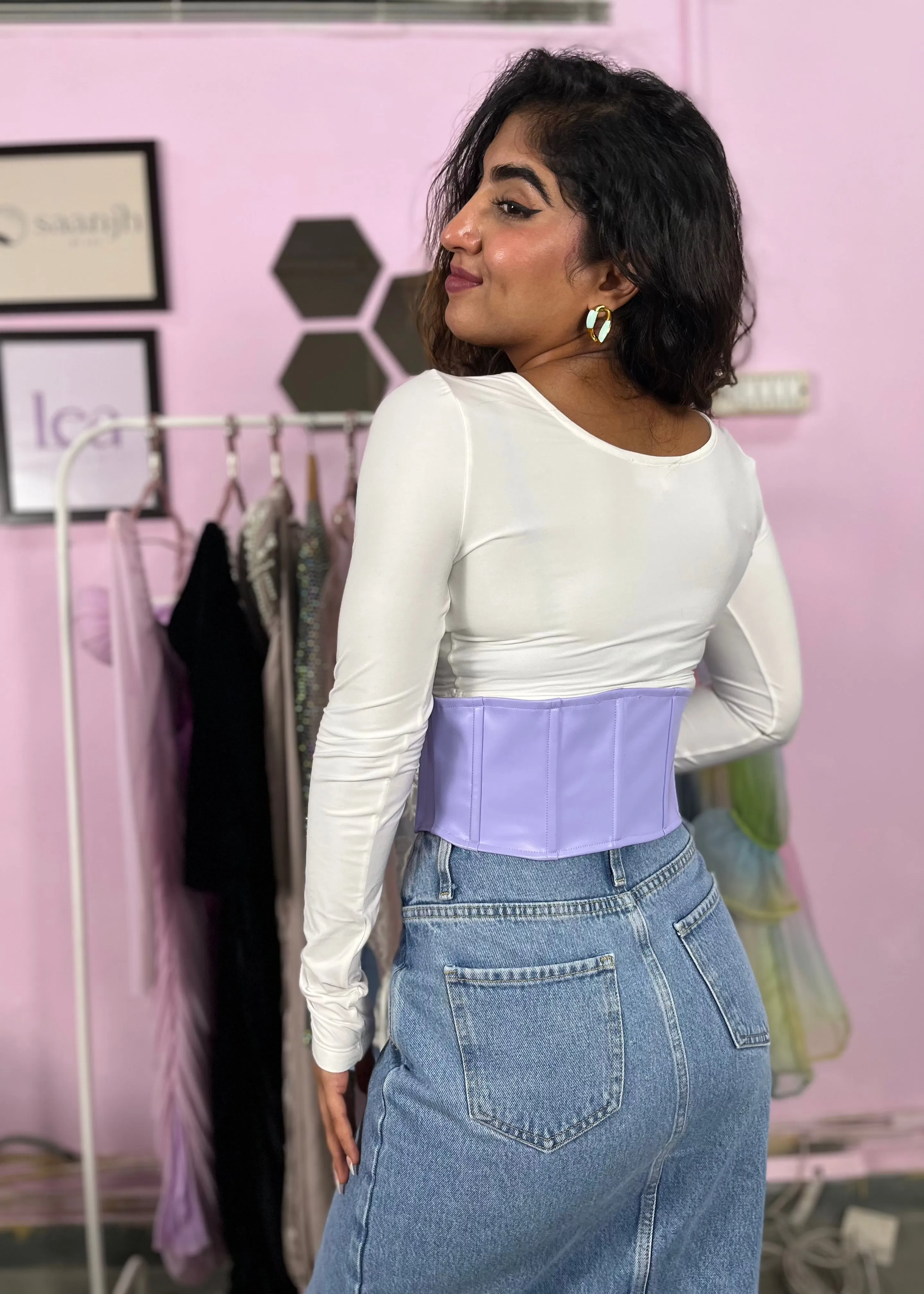 Cassidy Lavender Corset Belt