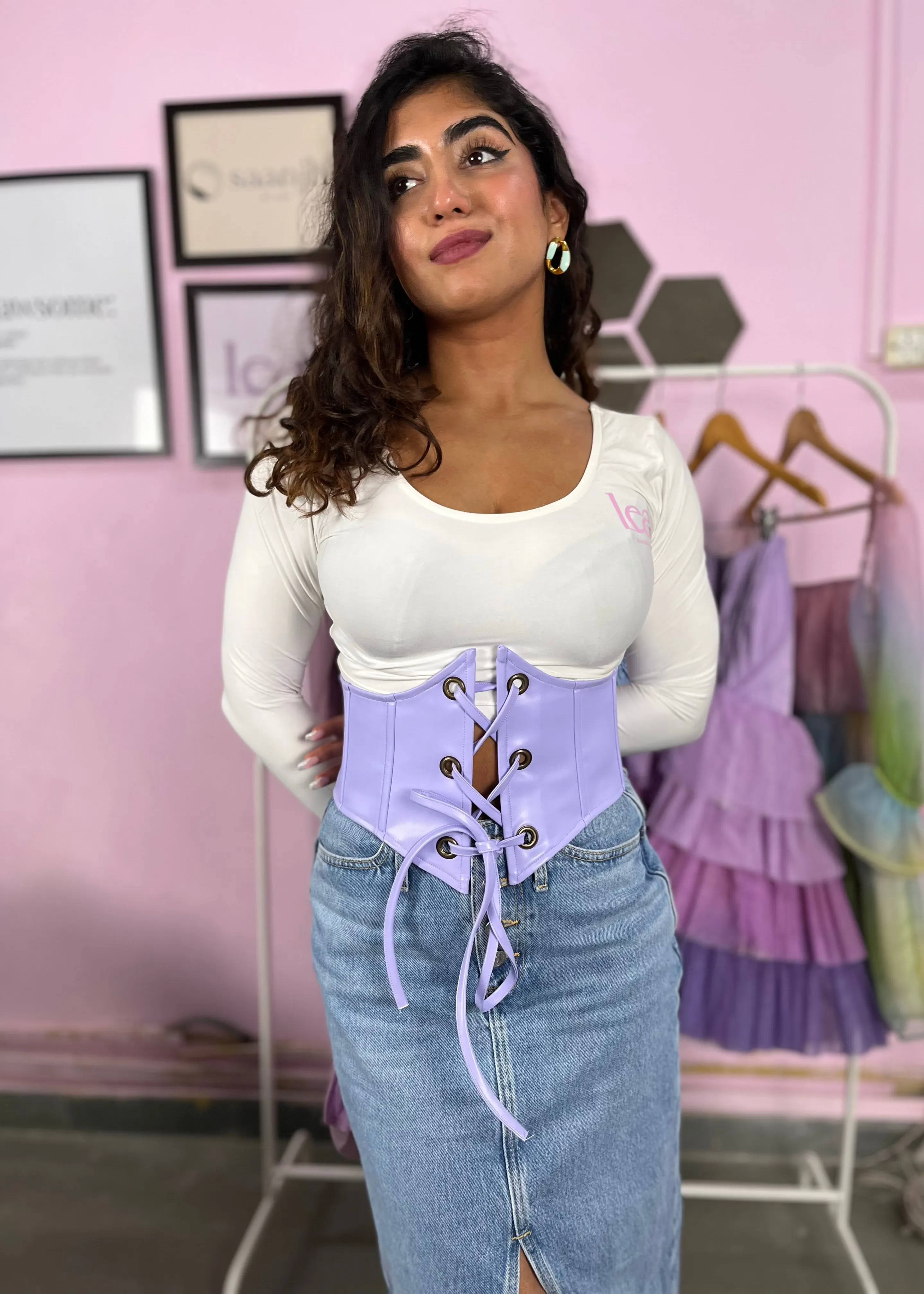 Cassidy Lavender Corset Belt