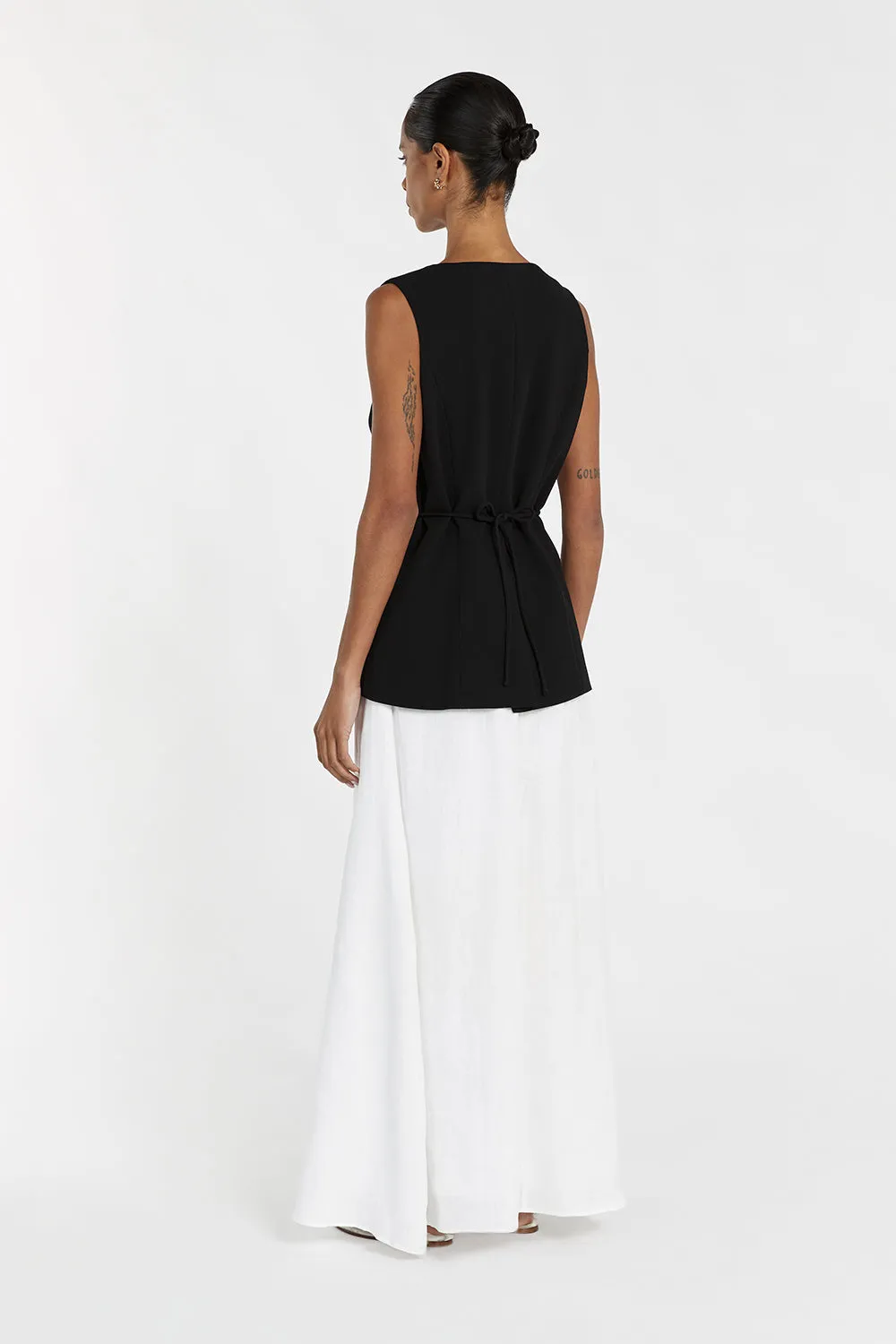 CELINE BLACK LONGLINE VEST