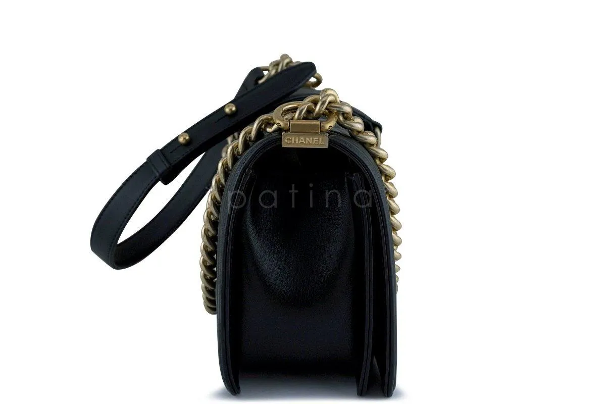 Chanel Black Boy Classic Flap, Medium Lambskin Bag GHW