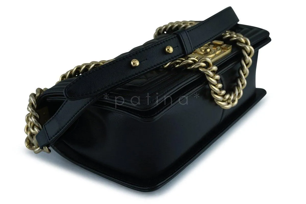 Chanel Black Boy Classic Flap, Medium Lambskin Bag GHW