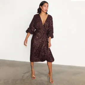 Chocolate Sequin Vienna Dress Petite