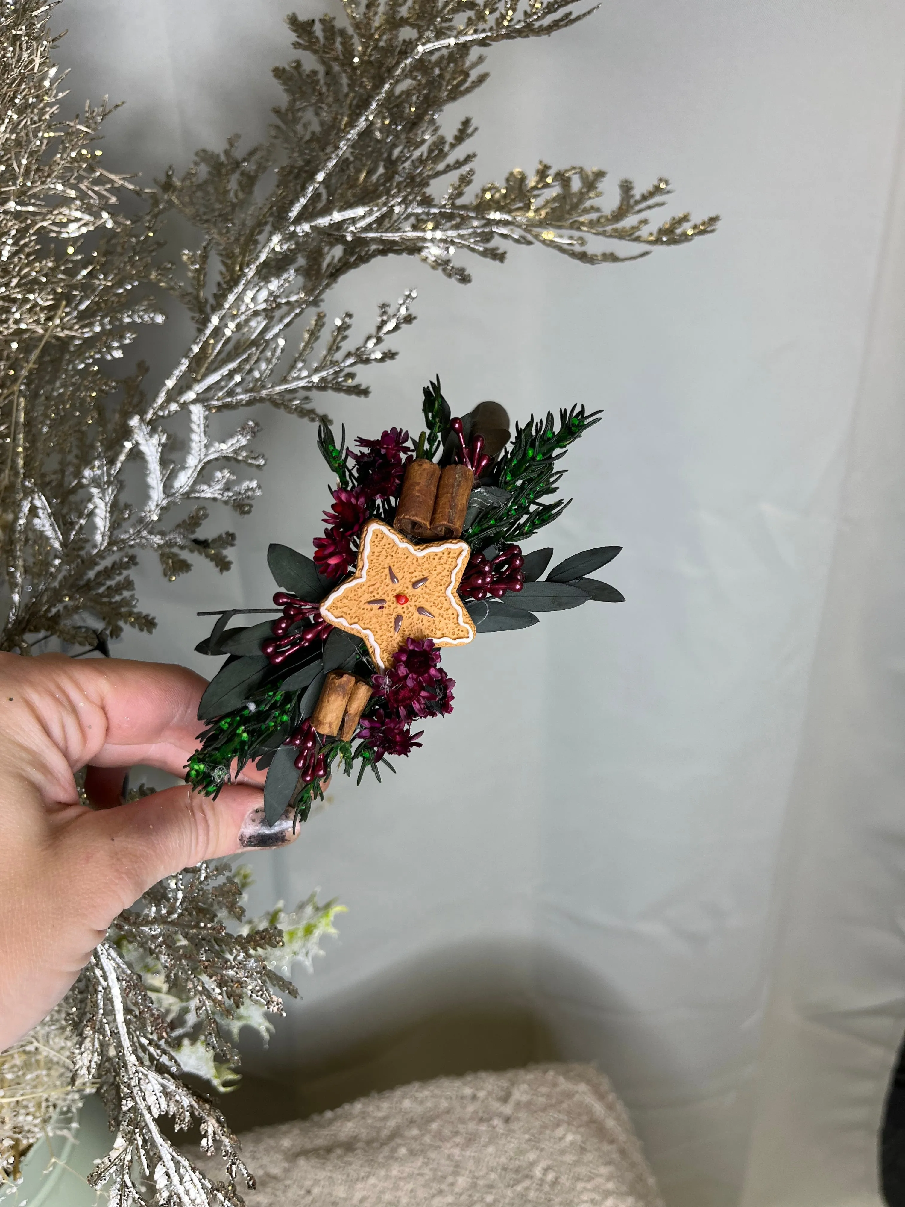 Christmas winter headband with gingerbread