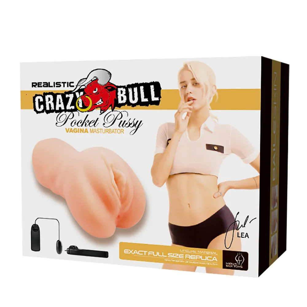 Crazy Bull Lea Vibrating Pocket Pussy Vagina Masturbator