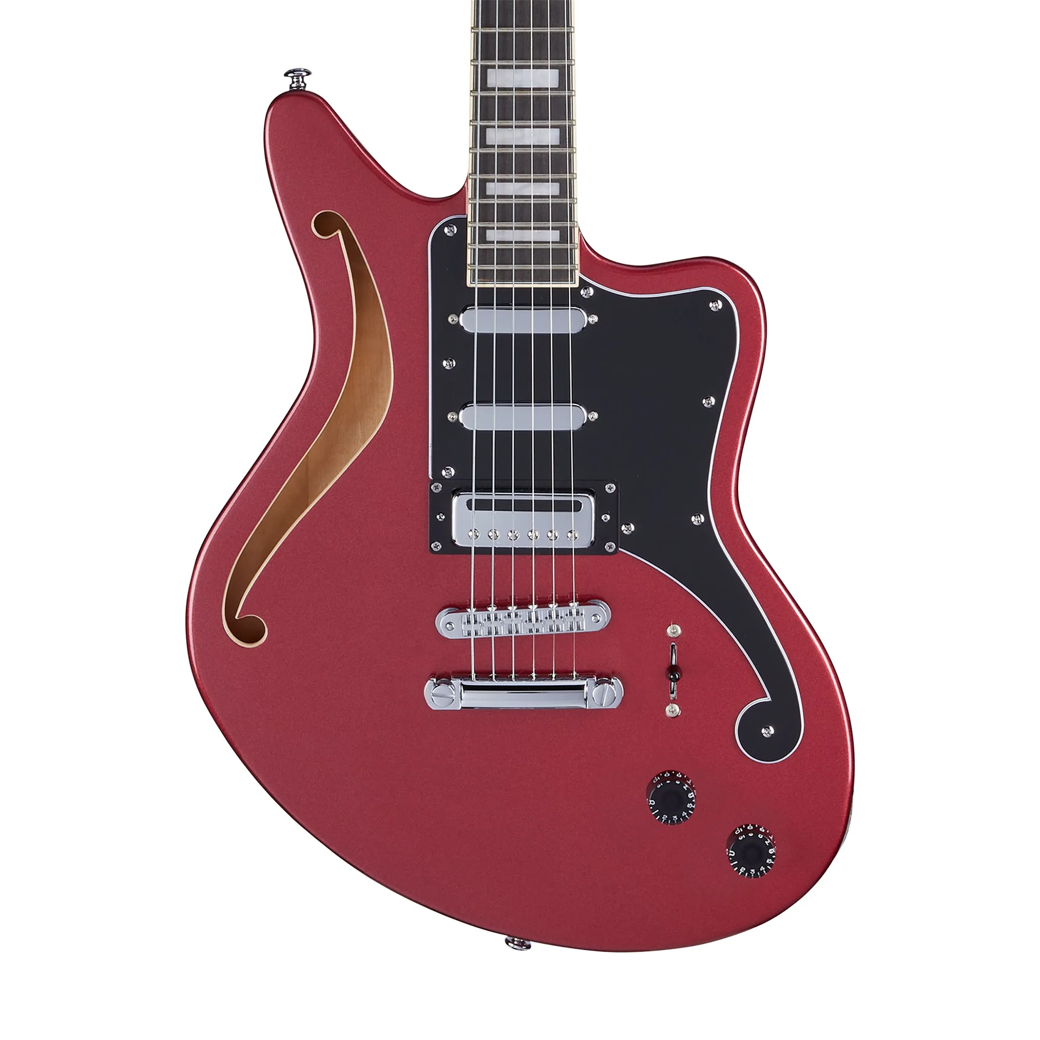 D'Angelico Premier Bedford Semi Hollow Electric Guitar, Oxblood