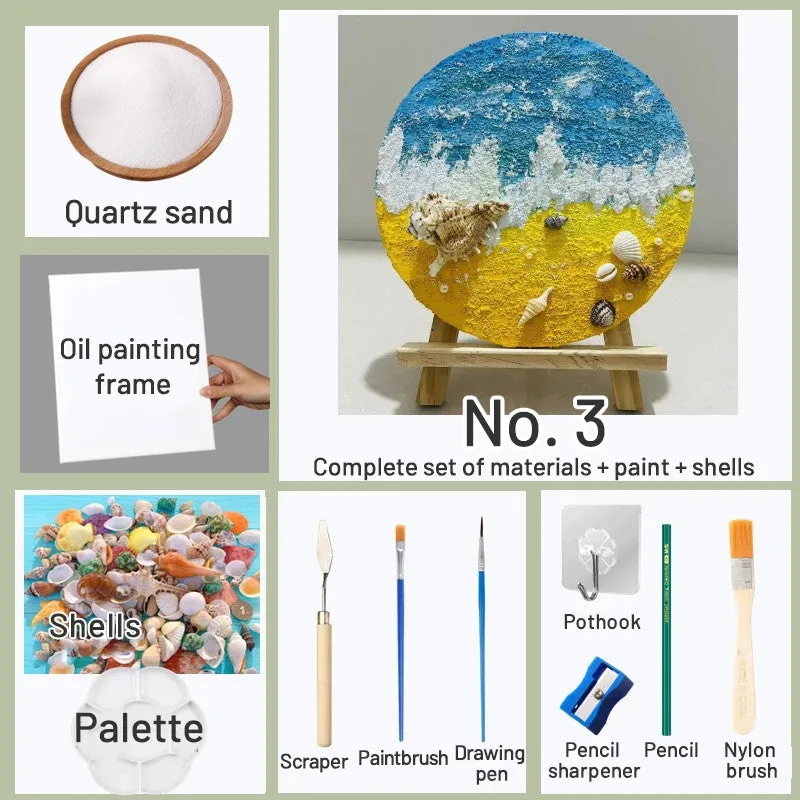 DIY Beach Shell Quartz Sand 3D Painting Kit