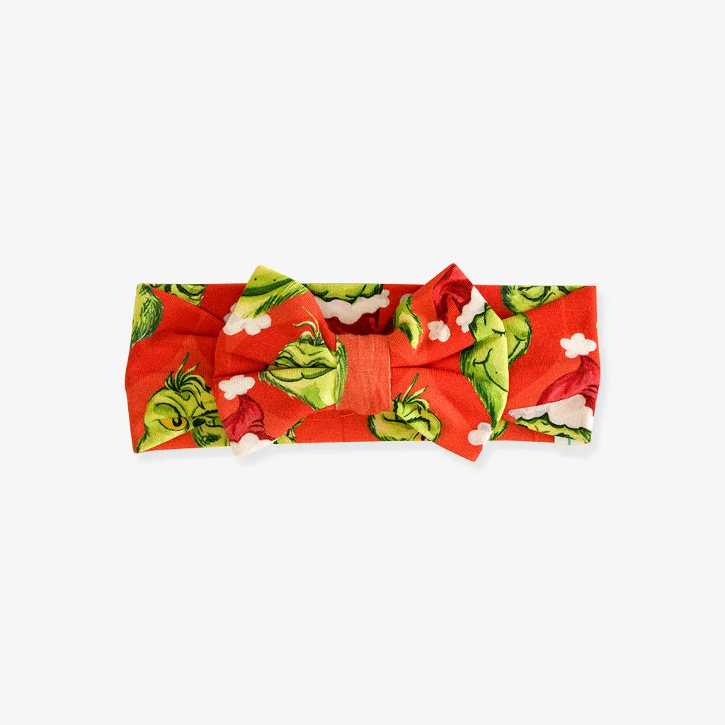 Dr. Seuss The Grinch Luxe Bow Headwrap