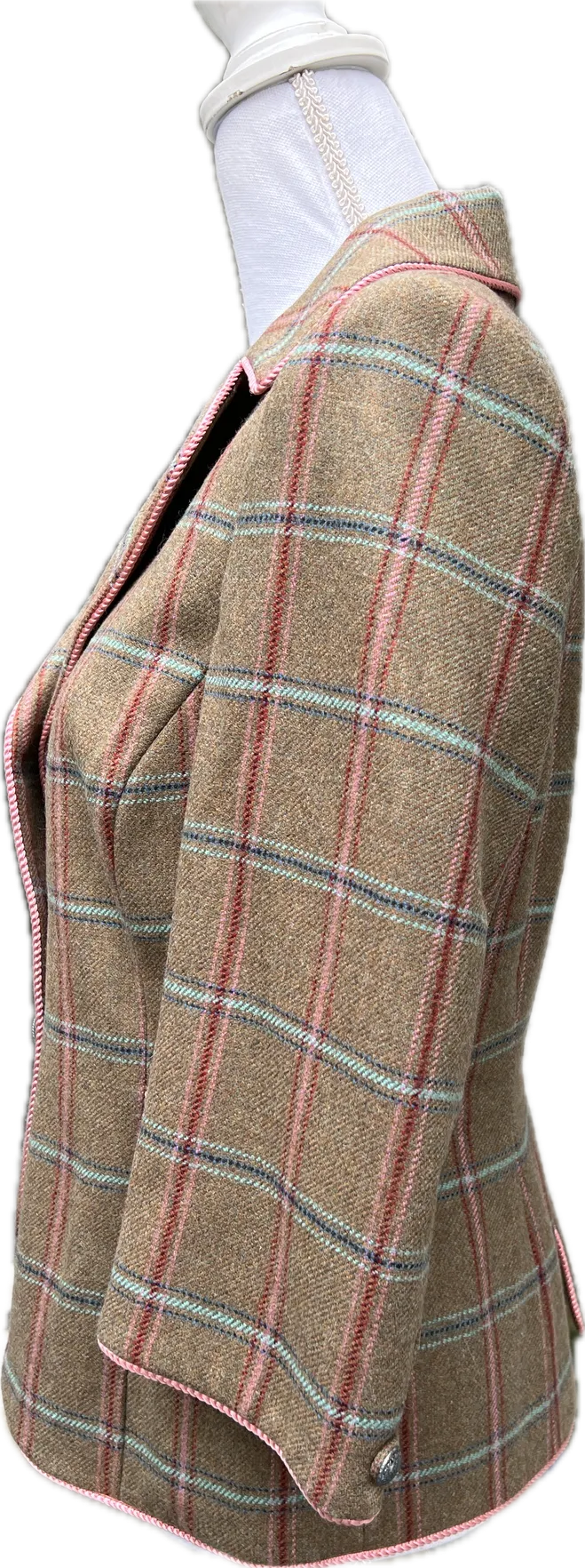 Dubarry of Ireland Plaid Wool Blazer, 10