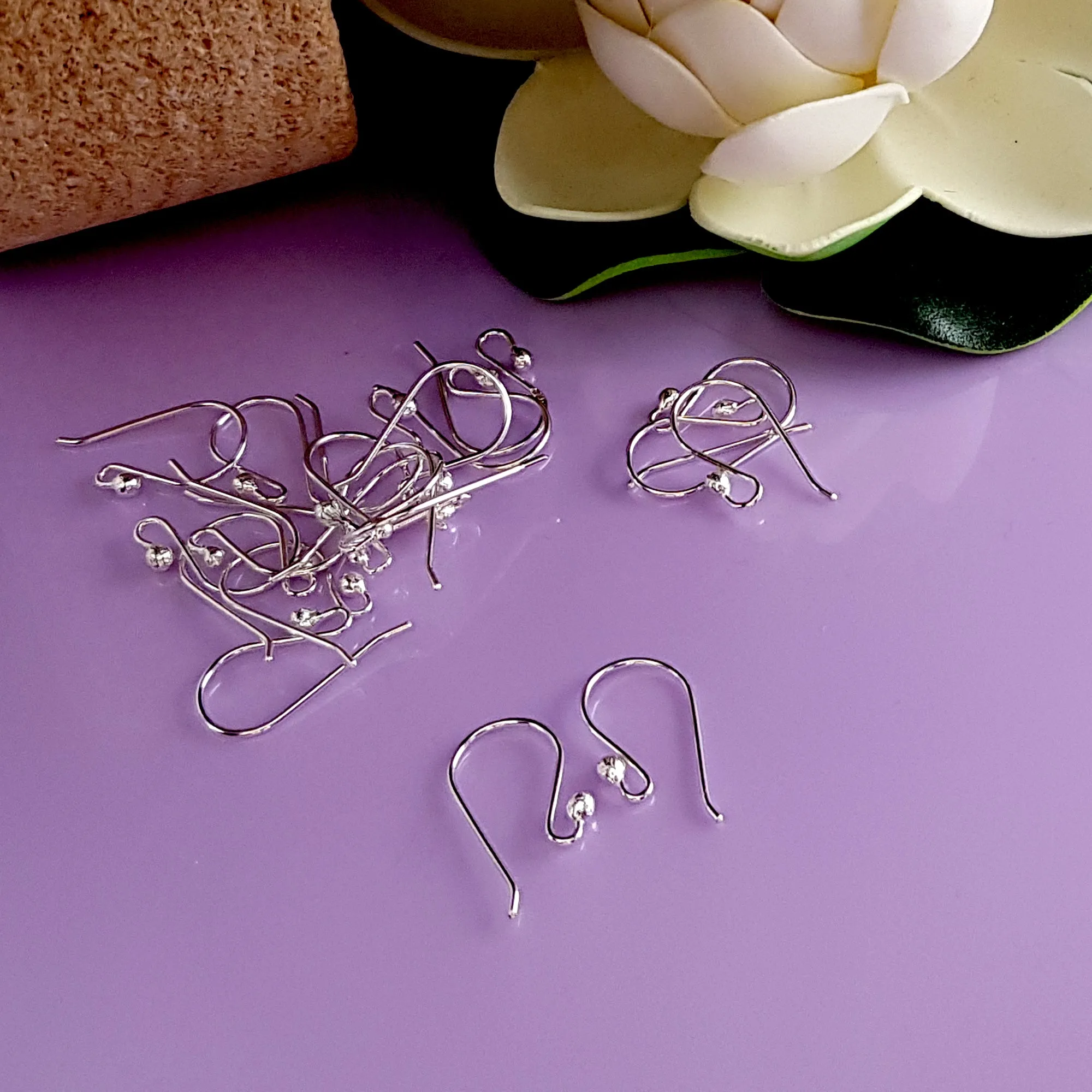 Earring Hooks 20mm Premium Quality Sterling Silver Handmade Ear Hooks | SS-011EH