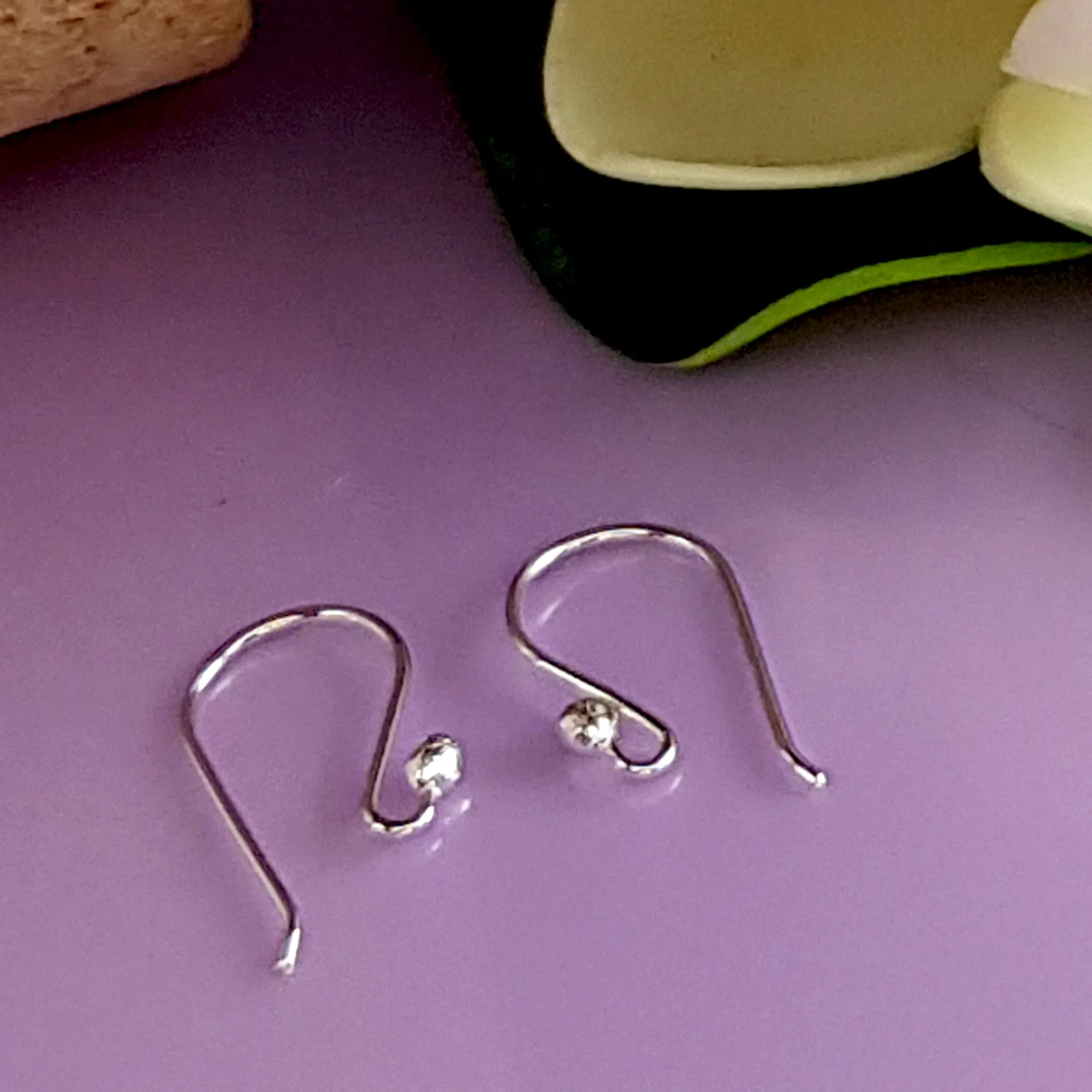 Earring Hooks 20mm Premium Quality Sterling Silver Handmade Ear Hooks | SS-011EH