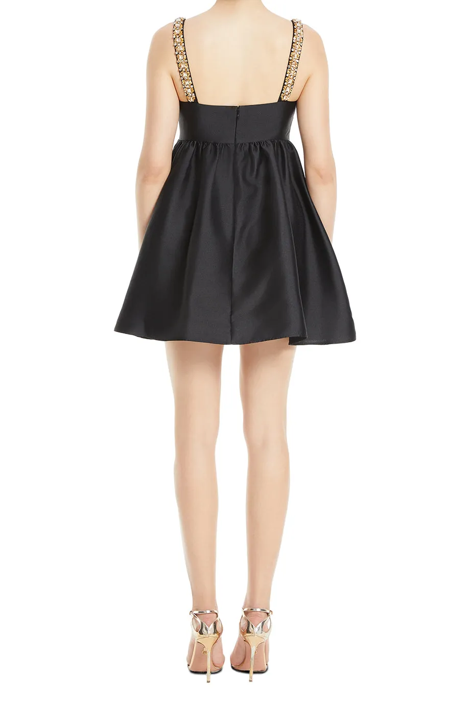 Embellished Taffeta Mini Dress