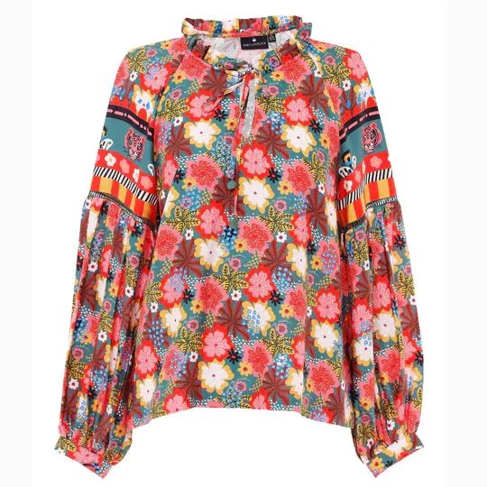 Emily Lovelock Multi Coloured Tencel Top