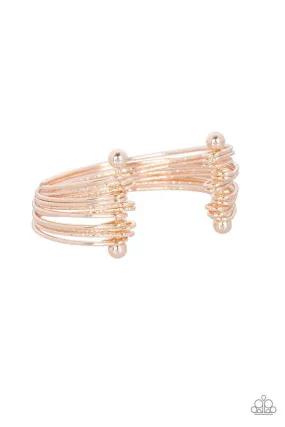 Endlessly Empress Rose Gold Cuff Bracelet - Paparazzi Accessories