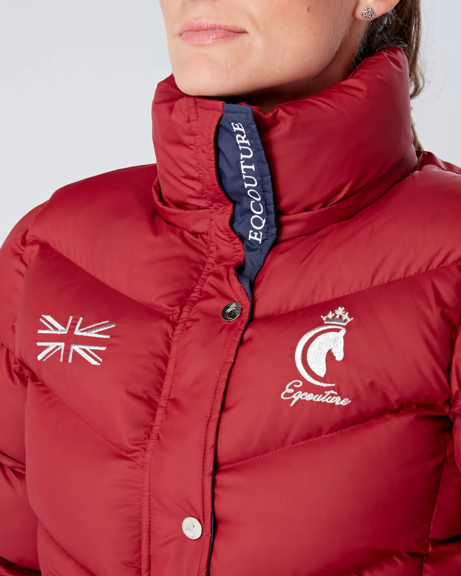 Exclusive Short Chilli Red Puffer Coat  / Jacket - Detachable Hood